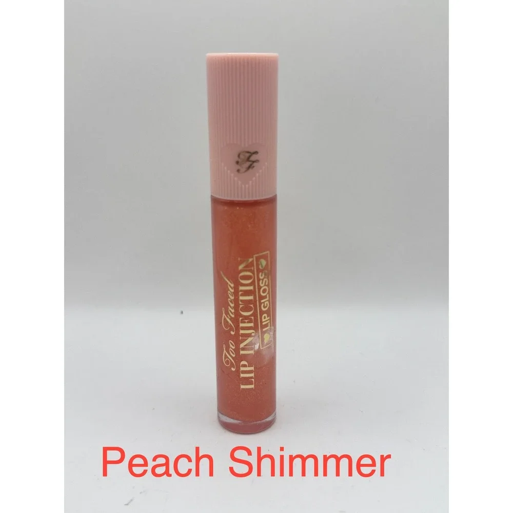 FULL SIZE Too Faced Lip Injection Cooling Plumper Peach Shimmer NEW